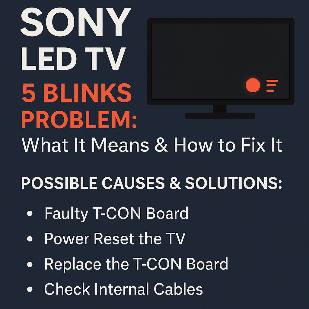 Sony LED TV 5 Blinks Problem: What It Means & How to Fix It