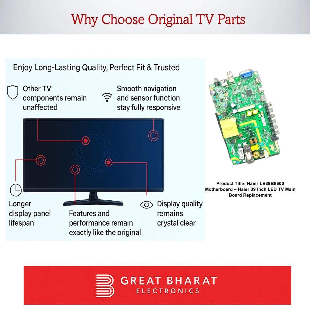 Haier LE39B8500 Motherboard – Original Haier 39 Inch LED TV Main Board - Great Bharat Electronics