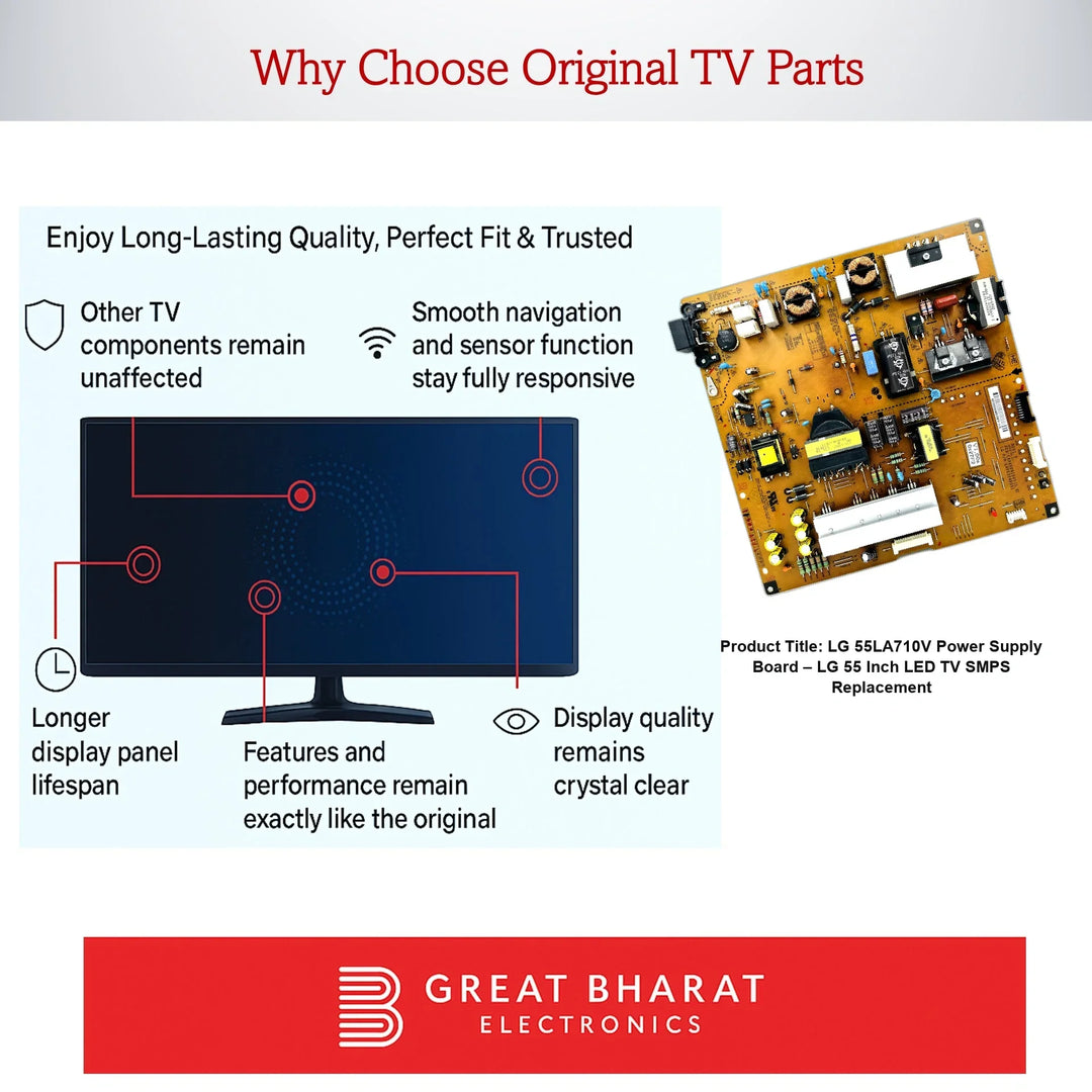 LG 55LA710V Power Supply Board – Original LG 55 Inch LED TV SMPS - Great Bharat Electronics