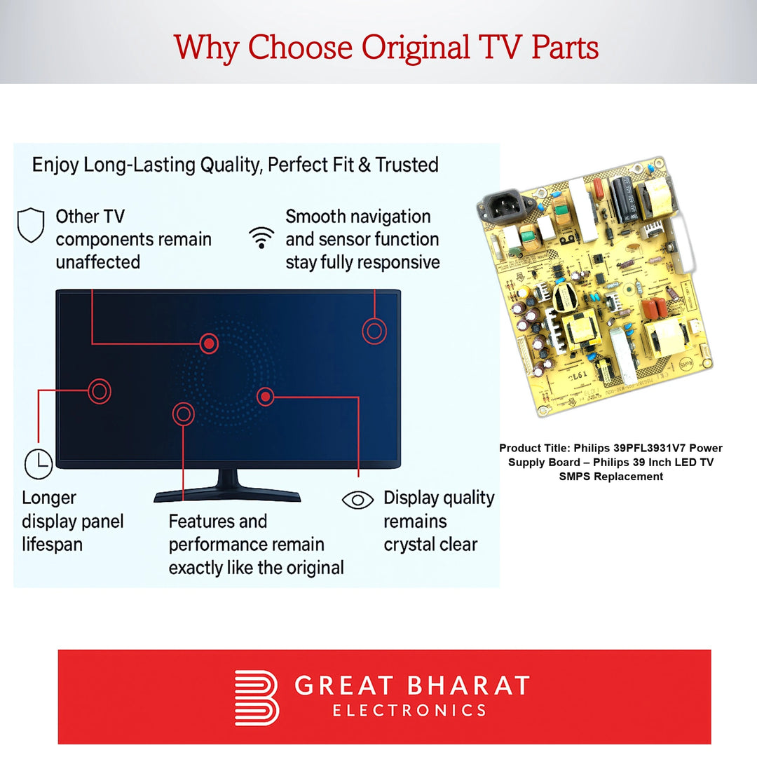 Philips 39PFL3931V7 Power Supply Board – Original Philips 39 Inch LED TV SMPS