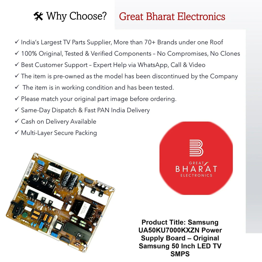 SamsungUA50KU7000KXZNPowerSupplyBoard_OriginalSamsung50InchLEDTVSMPS_Slide2 - Great Bharat Electronics