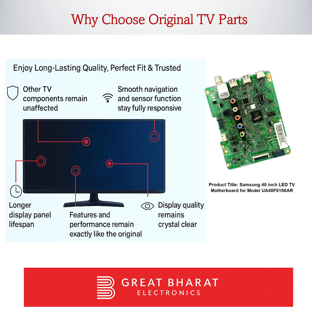Samsung 40 inch LED TV Motherboard for Model UA40F5100AR