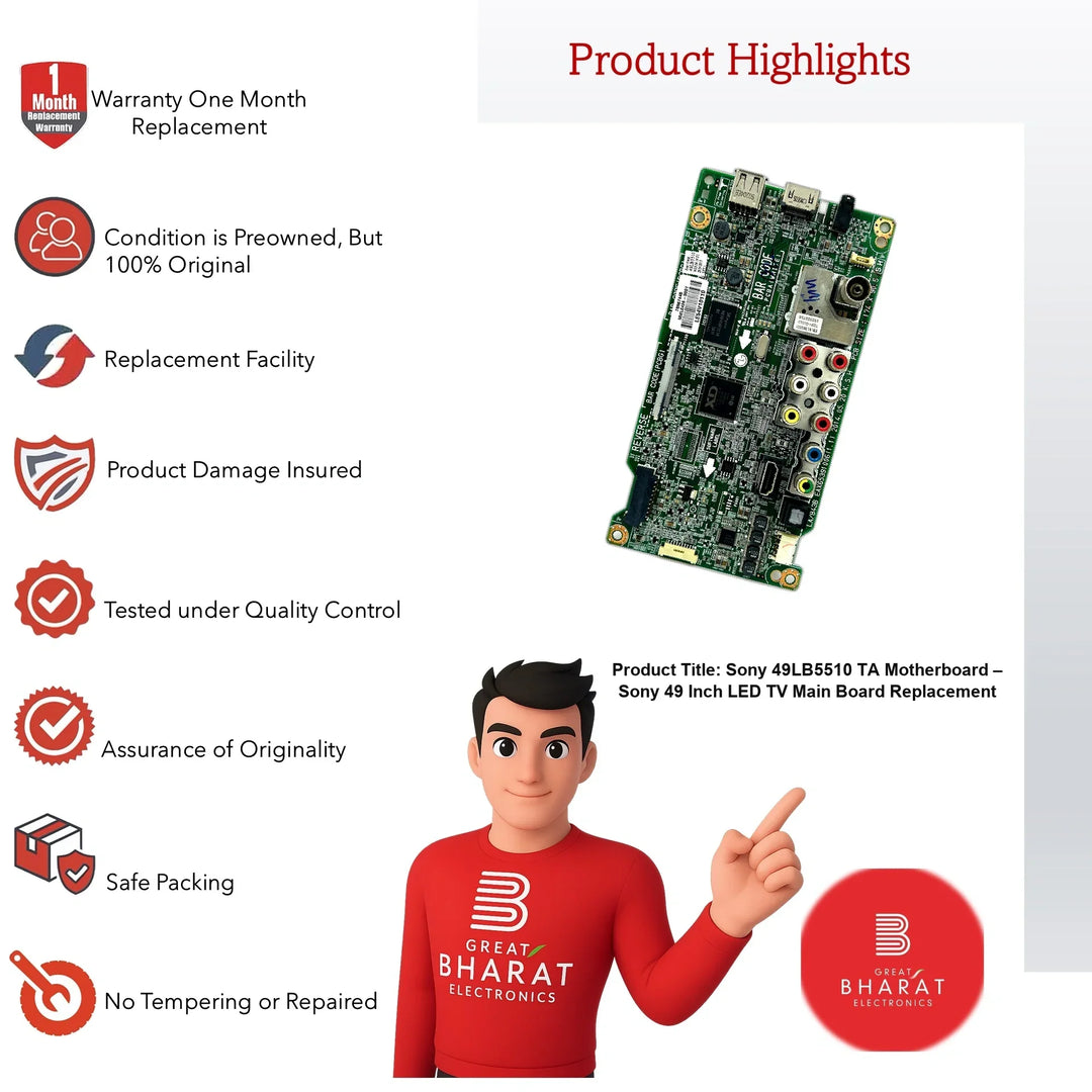 LG 49LB5510-TA Motherboard – Original LG 49 Inch LED TV Main Board - Great Bharat Electronics