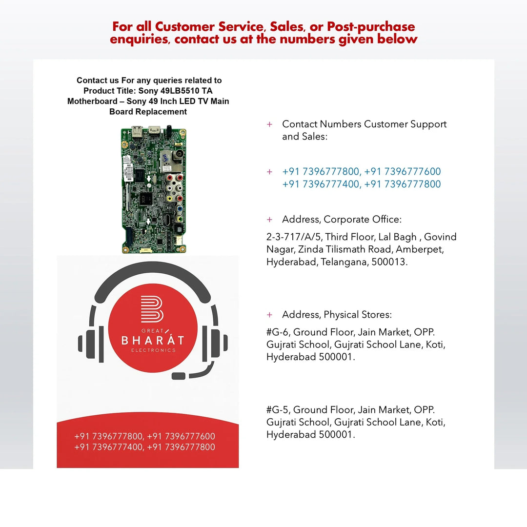 LG 49LB5510-TA Motherboard – Original LG 49 Inch LED TV Main Board - Great Bharat Electronics