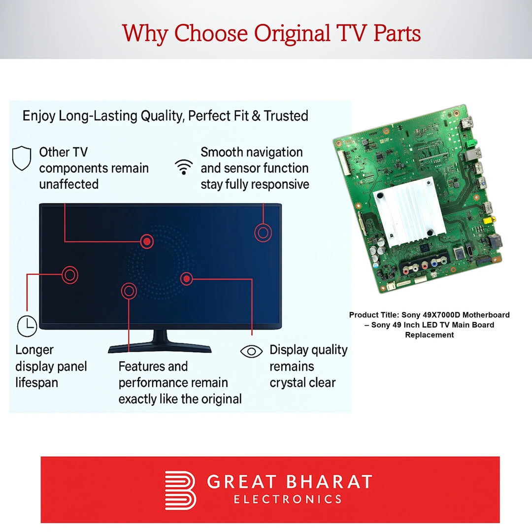 Sony 49X7000D Motherboard – Original Sony 49 Inch LED TV Main Board - Great Bharat Electronics