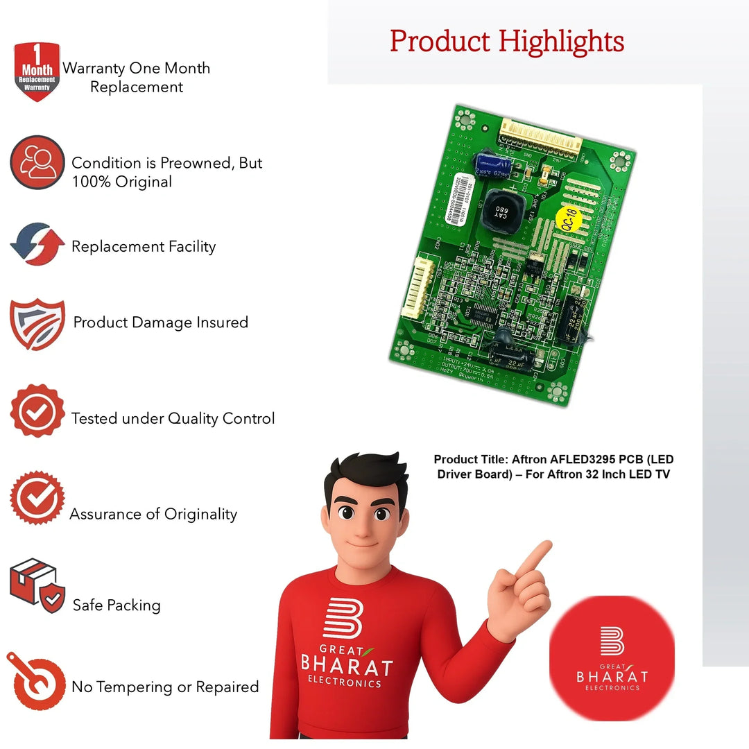 Aftron AFLED3295 PCB (LED Driver Board) – For Aftron 32 Inch LED TV - Great Bharat Electronics