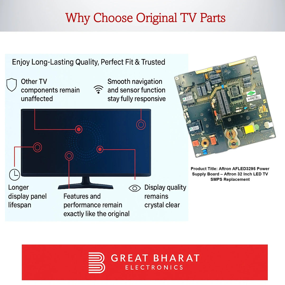 Aftron AFLED3295 Power Supply Board – Aftron 32 Inch LED TV SMPS Replacement - Great Bharat Electronics