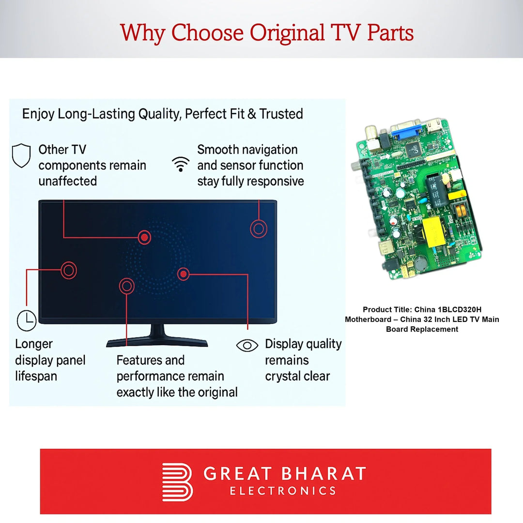China 1BLCD320H Motherboard – China 32 Inch LED TV Main Board Replacement_BorderFixed - Great Bharat Electronics