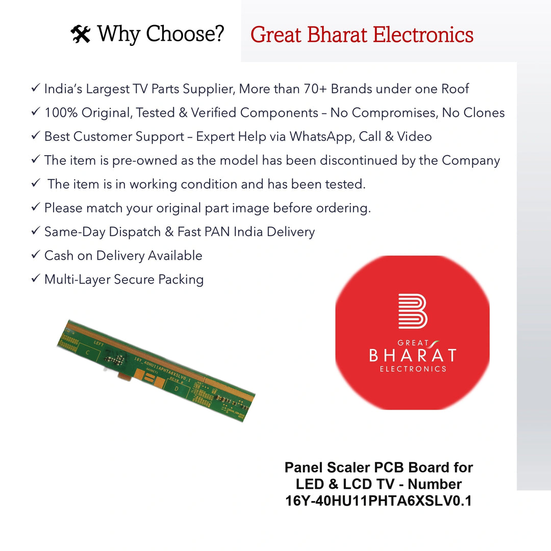 LED/LCD TV Scaler PCB Board - PCB 16Y-40HU11PHTA6XSLV0.1