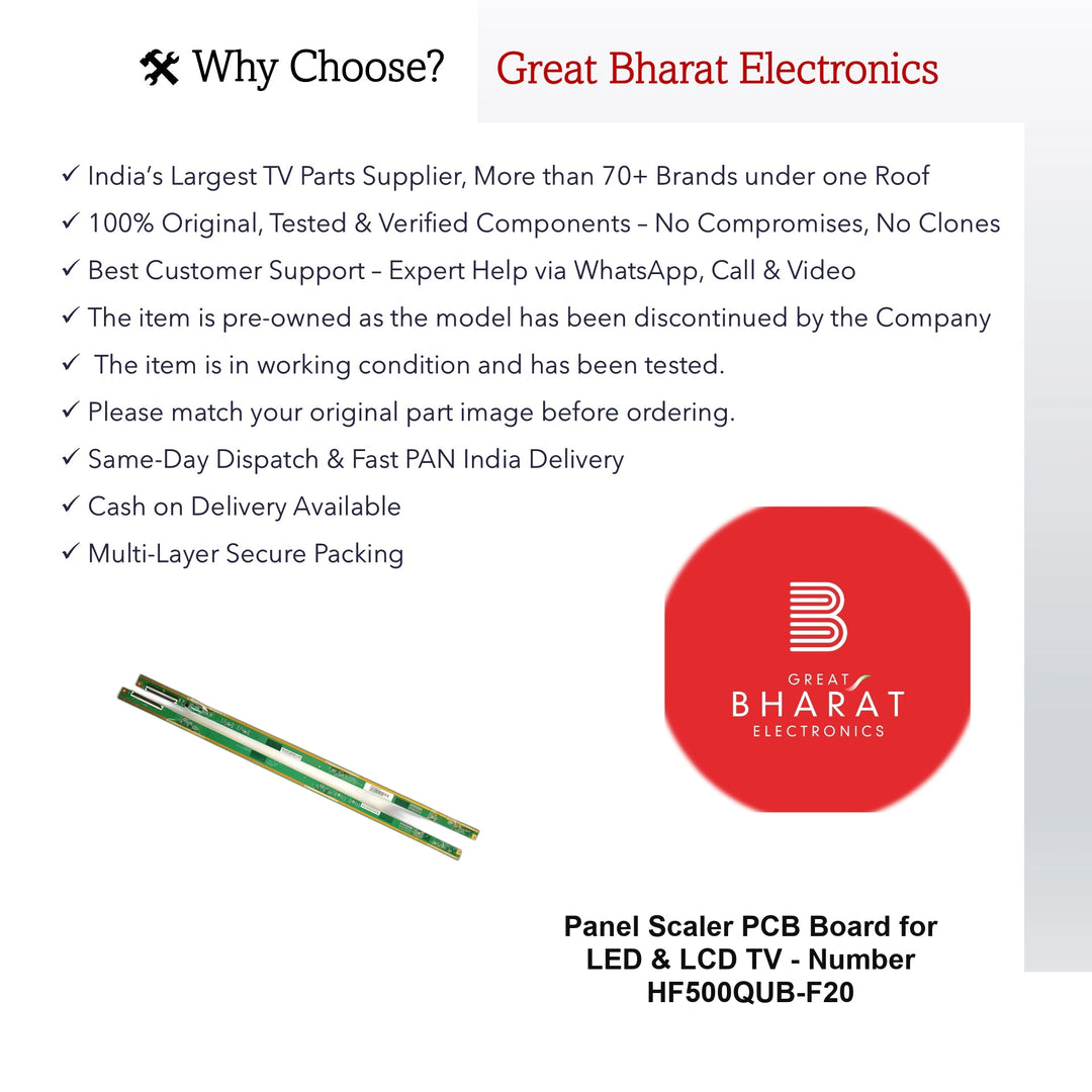 PCB Number HF500QUB-F20 LED TV Panel PCB Board, LED TV Scaler PCB Board