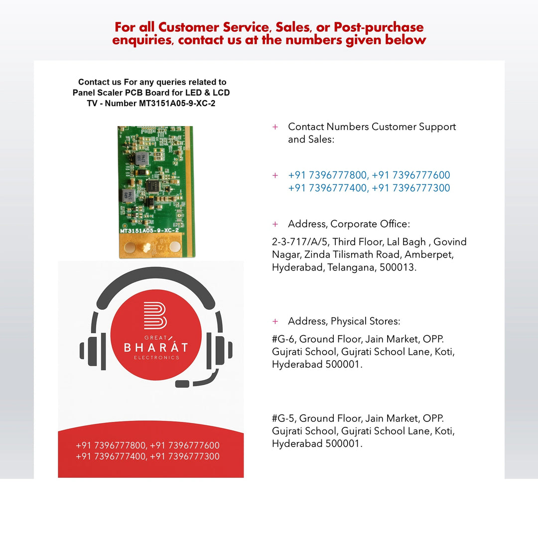 LED TV Scaler PCB Board - PCB Number MT3151A05-9-XC-2