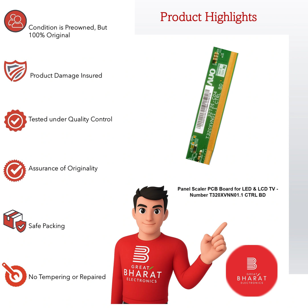 LED TV Scaler PCB Board - PCB Number T320XVNN01.1 CTRL BD