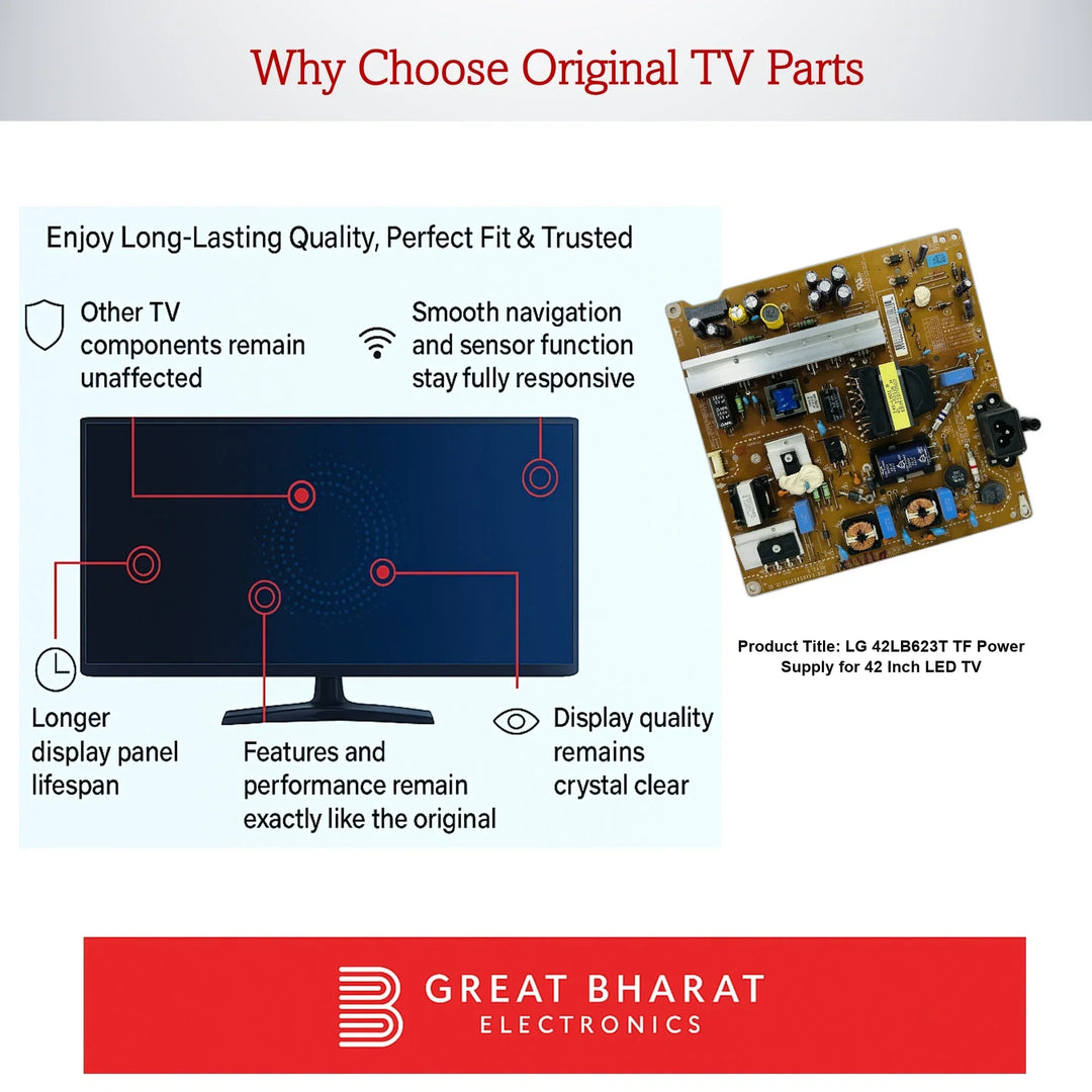 LG 42LB623T-TF Power Supply for 42 Inch LED TV - Great Bharat Electronics