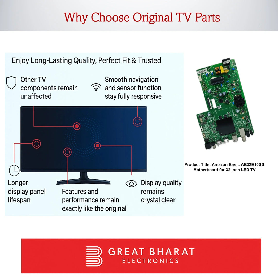 Amazon Basic AB32E10SS Motherboard for 32 Inch LED TV - Great Bharat Electronics