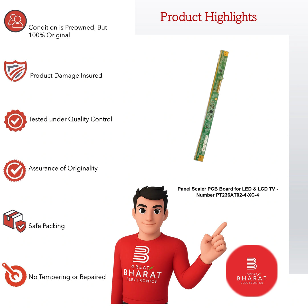 LED TV Scaler PCB Board - PCB Number PT236AT02-4-XC-4