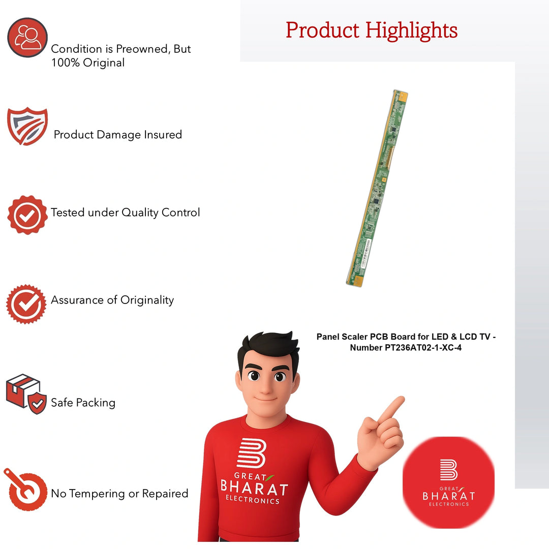 PCB Number PT236AT02-1-XC-4 LED TV Panel PCB Board, LED TV Scaler PCB Board