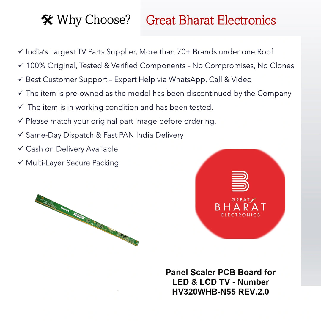 PCB Number HV320WHB-N55 REV.2.0 LED TV Panel PCB Board, LED TV Scaler PCB Board