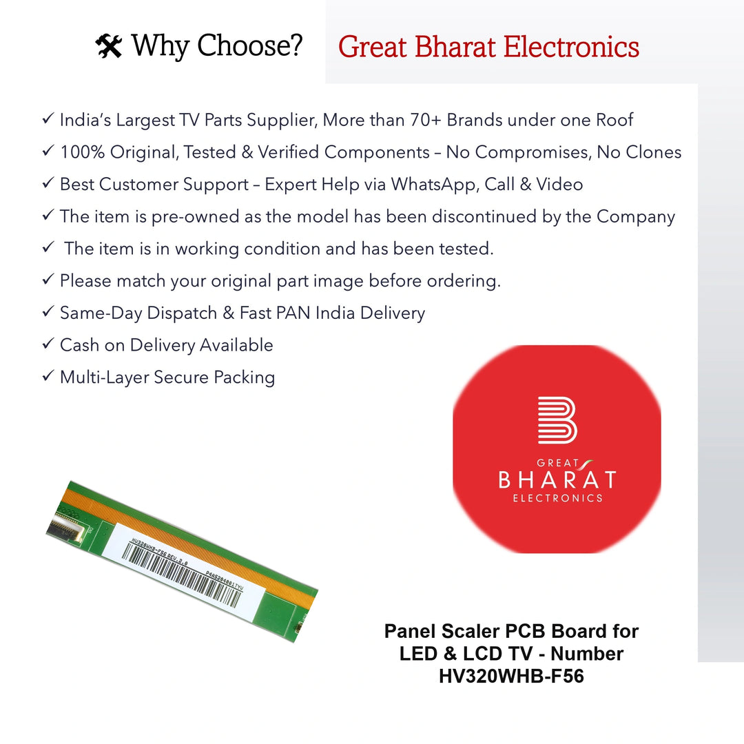 LED TV Scaler PCB Board - PCB Number HV320WHB-F56