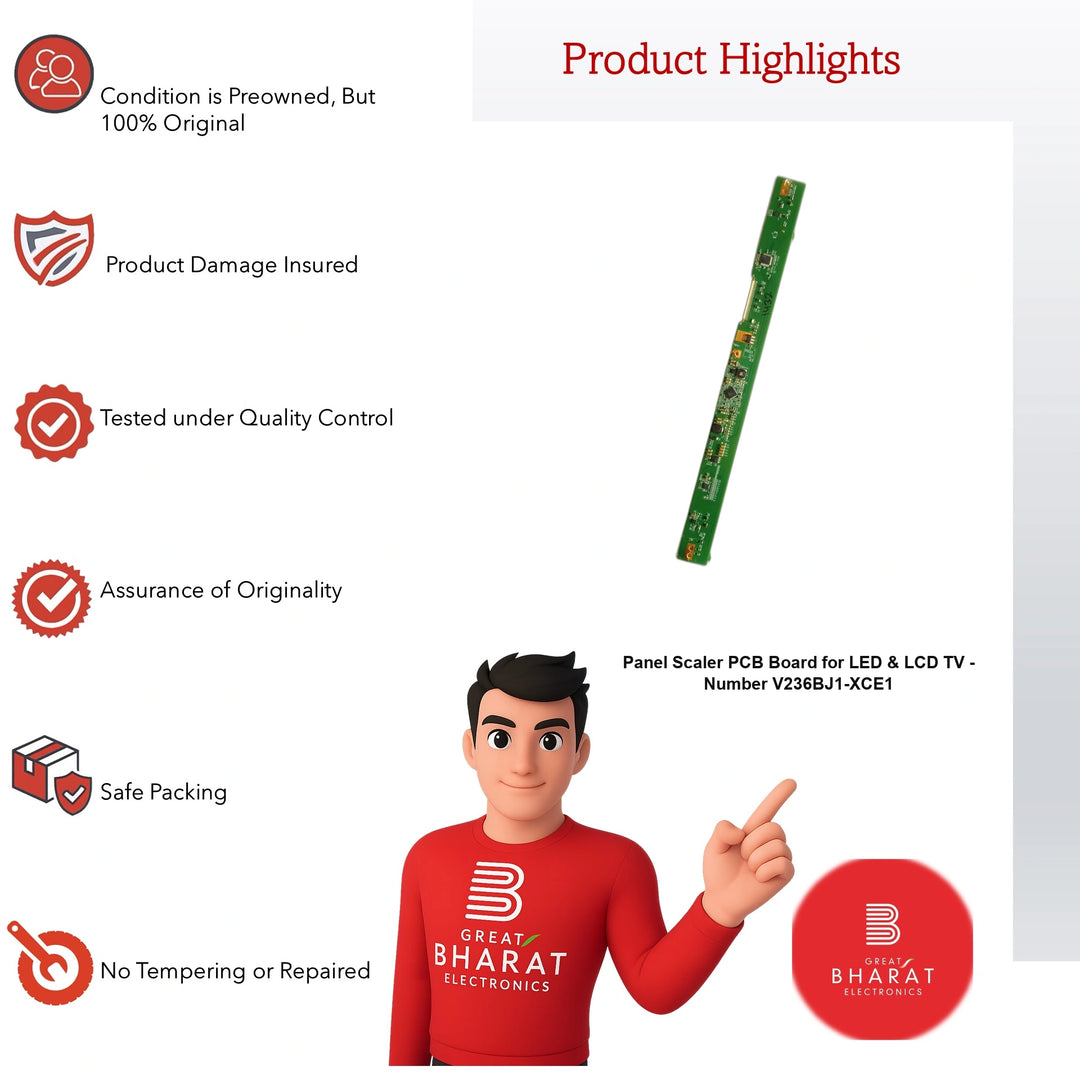 LED TV Scaler PCB Board - PCB Number V236BJ1-XCE1