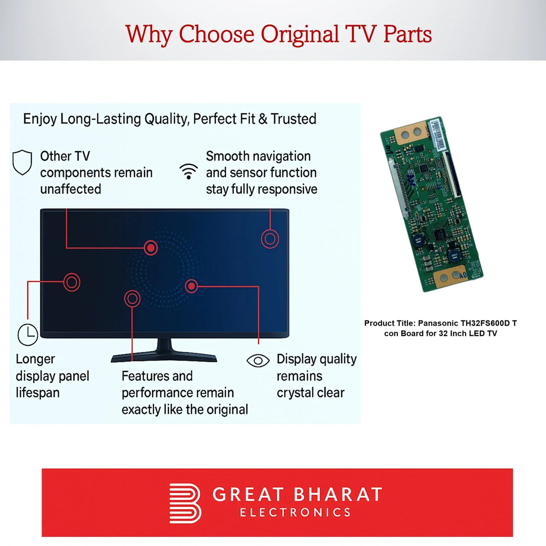 Panasonic TH32FS600D T-con Board for 32 Inch LED TV - Great Bharat Electronics
