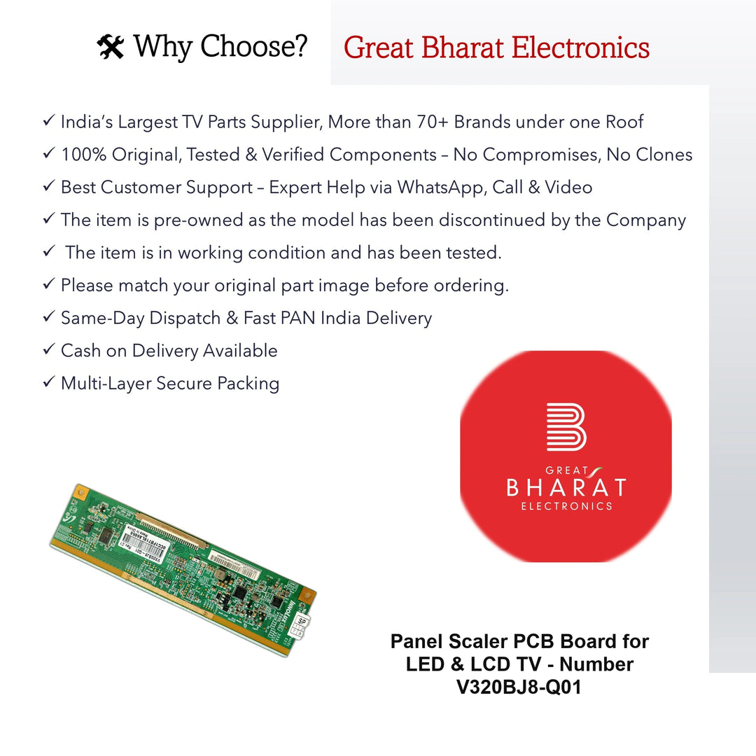 PCB Number V320BJ8-Q01 LED TV Panel PCB Board, LED TV Scaler PCB Board
