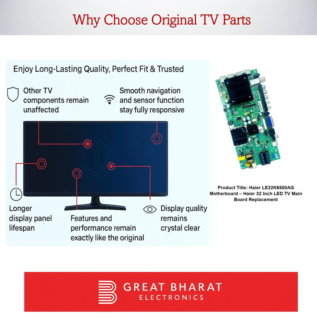 Haier LE32K6500AG Motherboard – Haier 32 Inch LED TV Main Board Replacement - Great Bharat Electronics