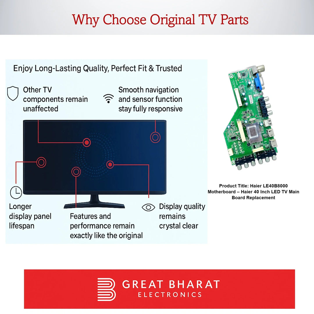 Haier LE40B8000 Motherboard – Haier 40 Inch LED TV Main Board Replacement - Great Bharat Electronics