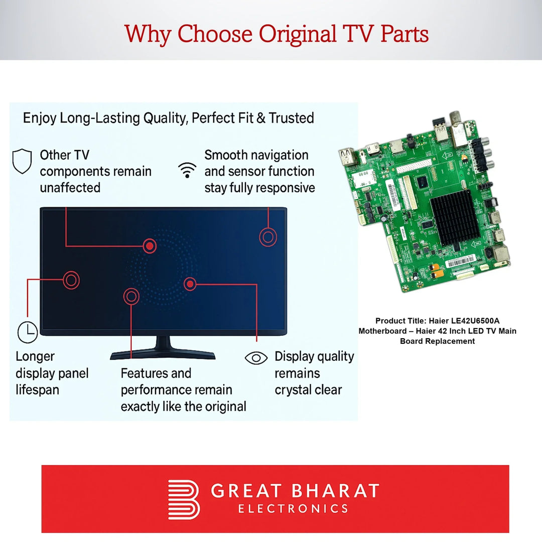Haier LE42U6500A Motherboard – Haier 42 Inch LED TV Main Board Replacement - Great Bharat Electronics