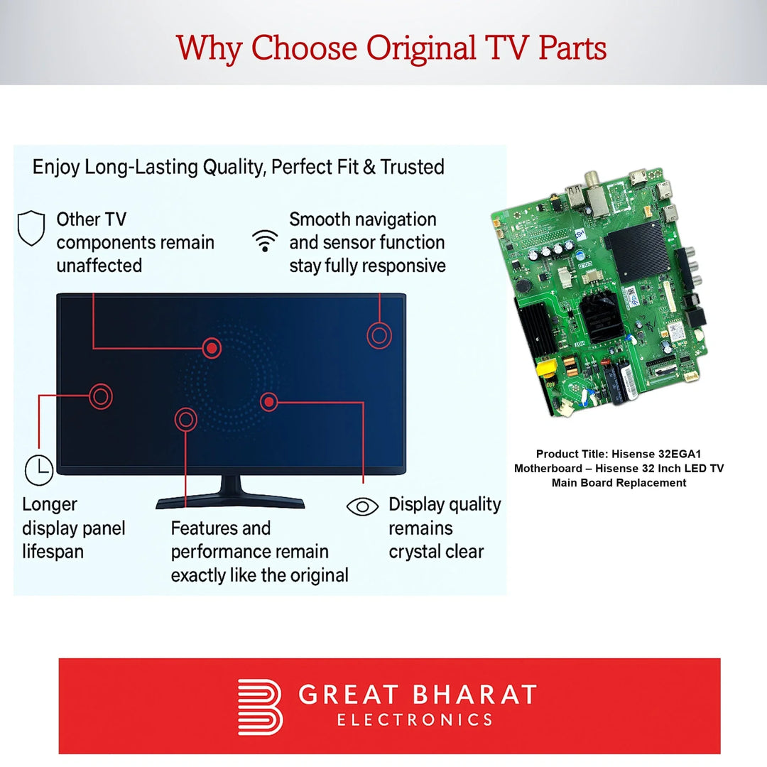 Hisense 32EGA1 Motherboard – Hisense 32 Inch LED TV Main Board Replacement - Great Bharat Electronics