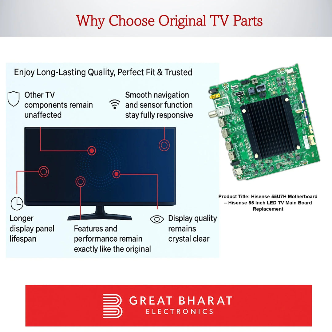 Hisense 55U7H Motherboard – Hisense 55 Inch LED TV Main Board Replacement - Great Bharat Electronics