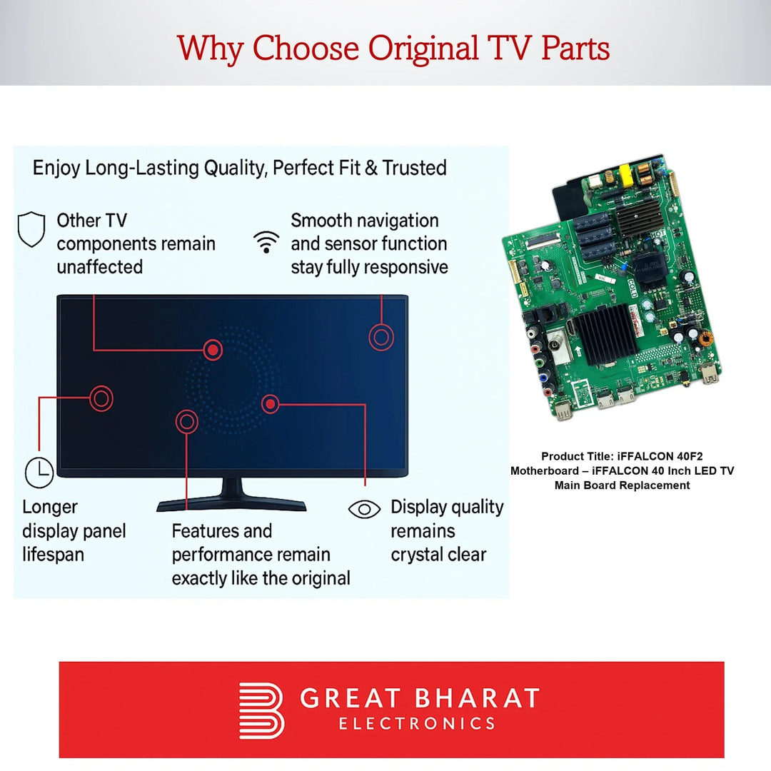 iFFALCON 40F2 Motherboard – iFFALCON 40 Inch LED TV Main Board Replacement - Great Bharat Electronics