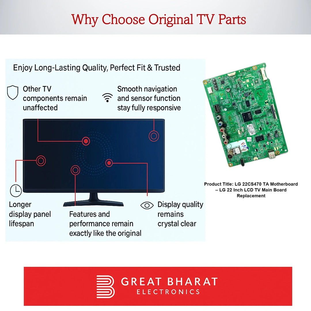 LG 22CS470-TA Motherboard – LG 22 Inch LCD TV Main Board Replacement_BorderFixed - Great Bharat Electronics