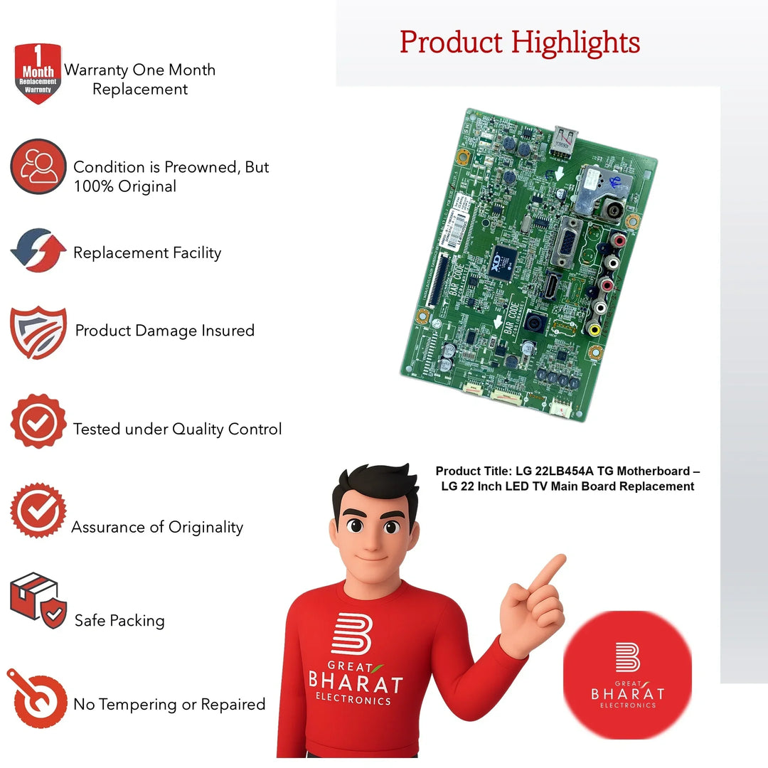 LG 22LB454A-TG Motherboard – LG 22 Inch LED TV Main Board Replacement - Great Bharat Electronics