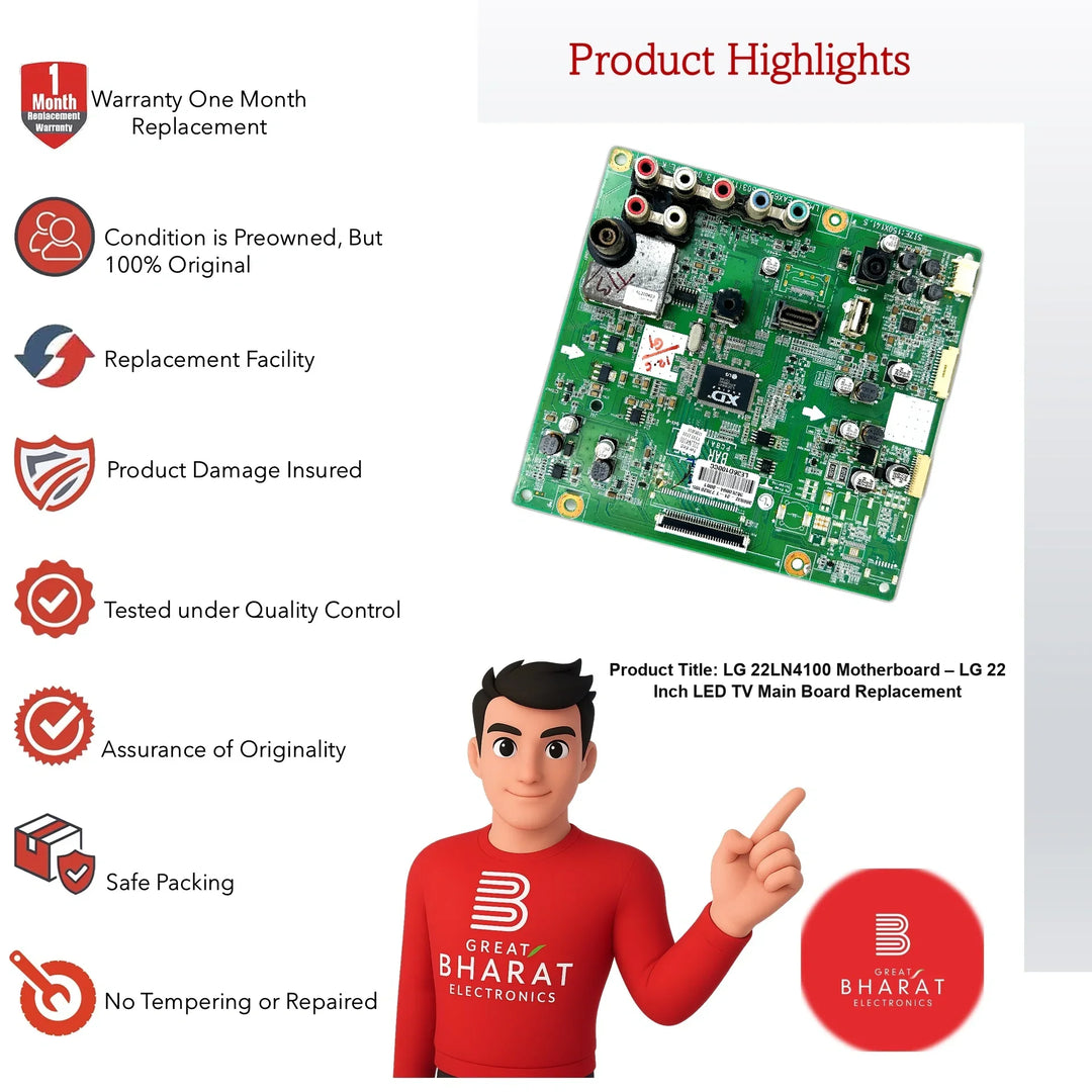 LG 22LN4100 Motherboard – LG 22 Inch LED TV Main Board Replacement - Great Bharat Electronics
