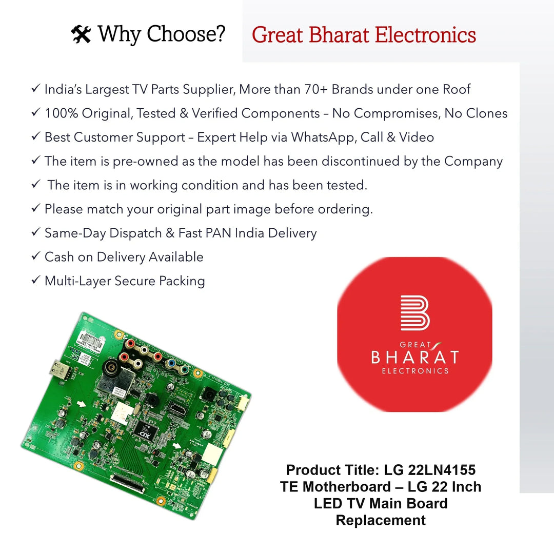 LG 22LN4155-TE Motherboard – LG 22 Inch LED TV Main Board Replacement - Great Bharat Electronics