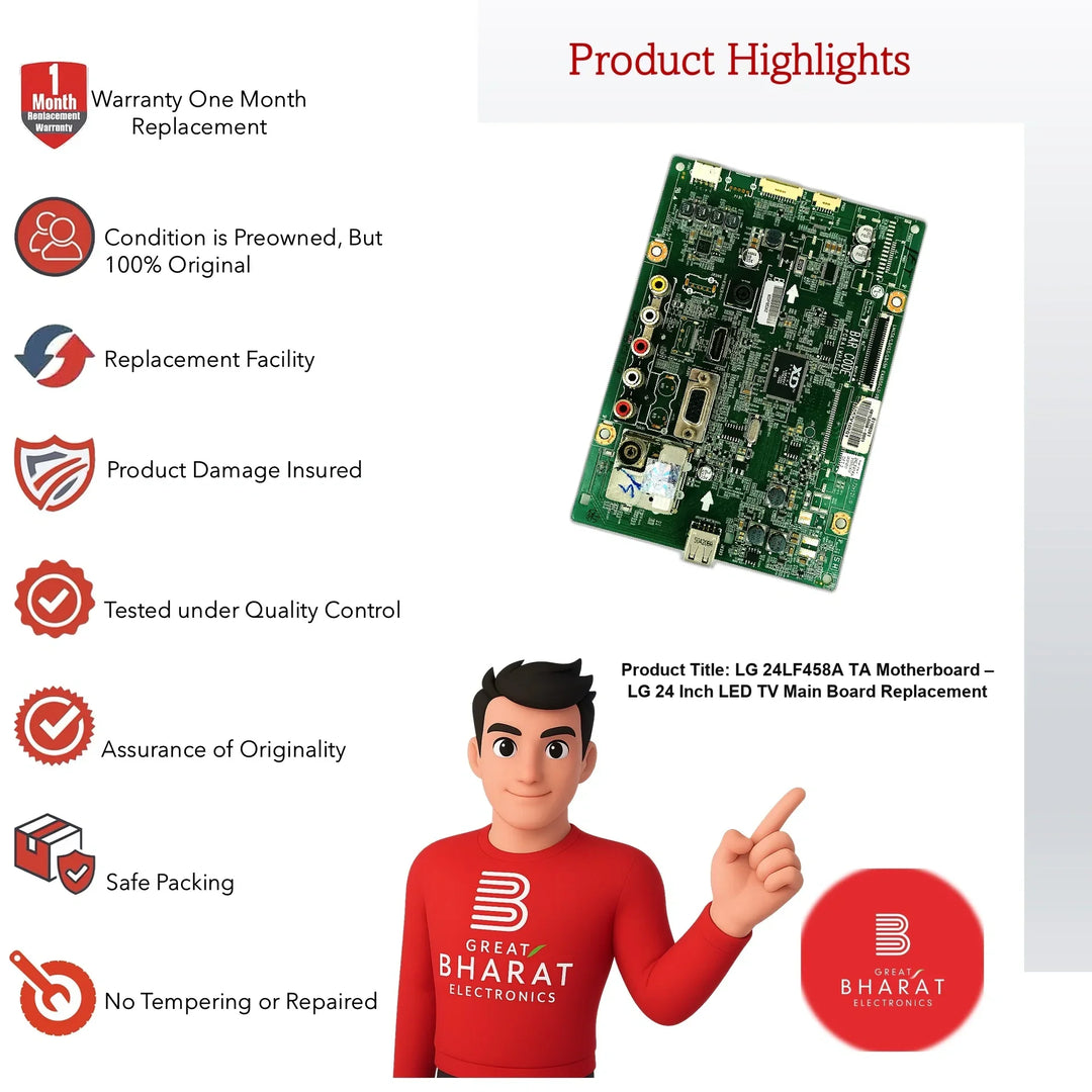 LG 24LF458A-TA Motherboard – LG 24 Inch LED TV Main Board Replacement - Great Bharat Electronics