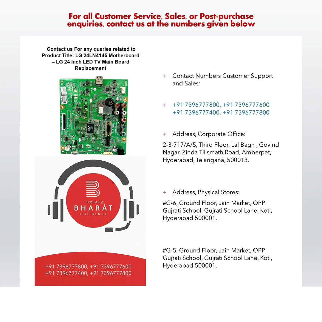 LG 24LN4145 Motherboard – LG 24 Inch LED TV Main Board Replacement - Great Bharat Electronics
