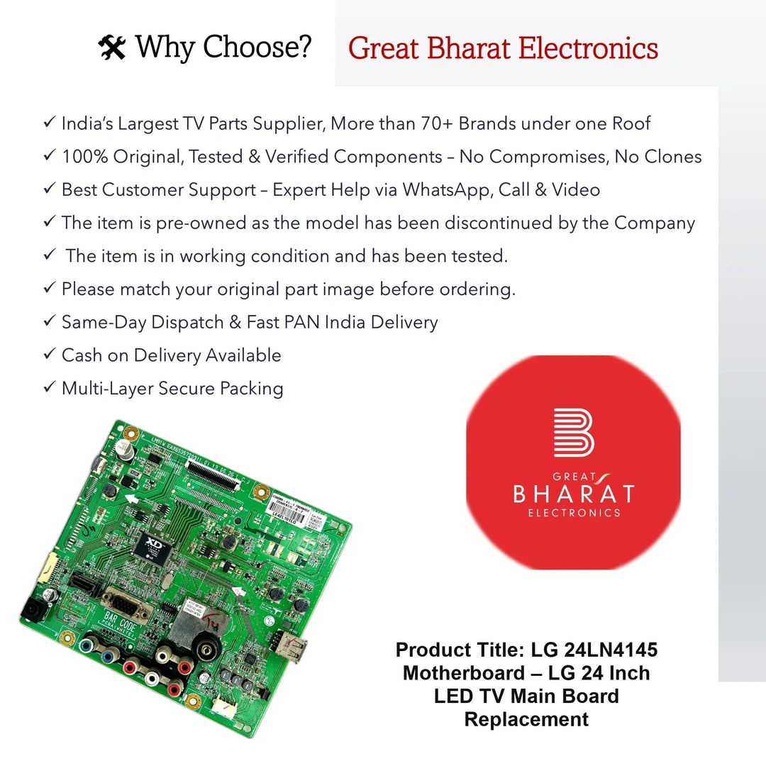 LG 24LN4145 Motherboard – LG 24 Inch LED TV Main Board Replacement - Great Bharat Electronics