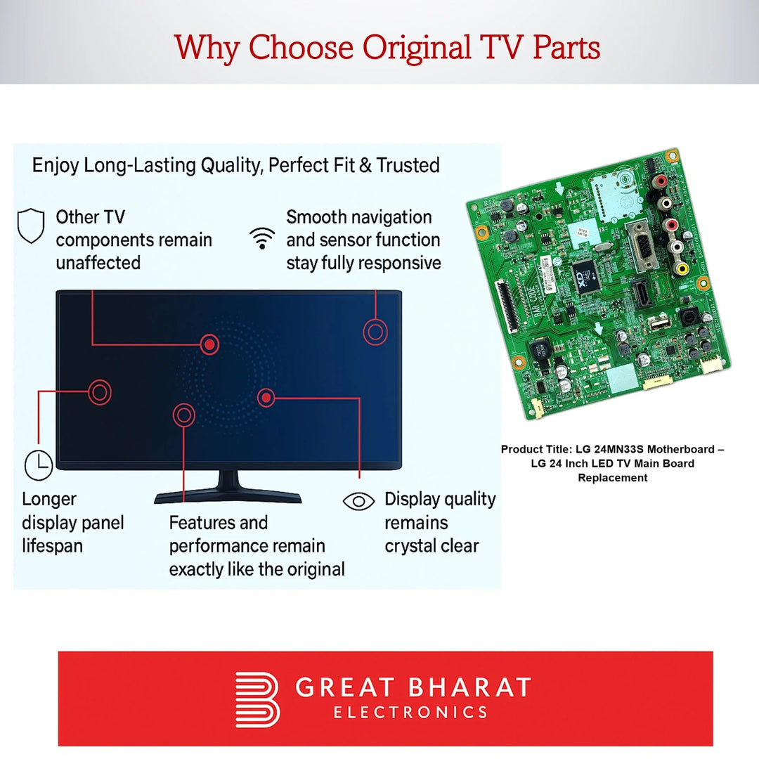 LG 24MN33S Motherboard – LG 24 Inch LED TV Main Board Replacement - Great Bharat Electronics