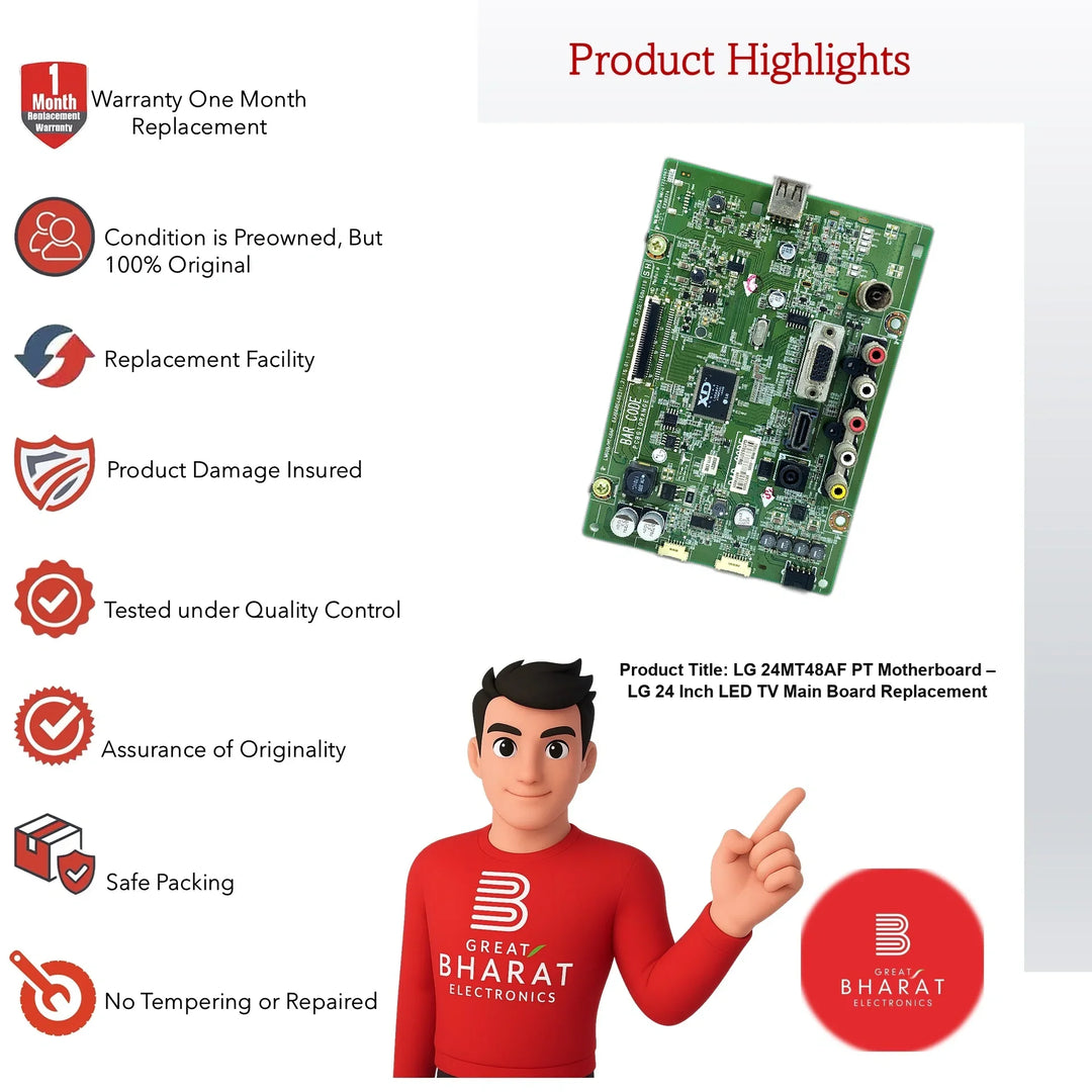 LG 24MT48AF-PT Motherboard – LG 24 Inch LED TV Main Board Replacement - Great Bharat Electronics