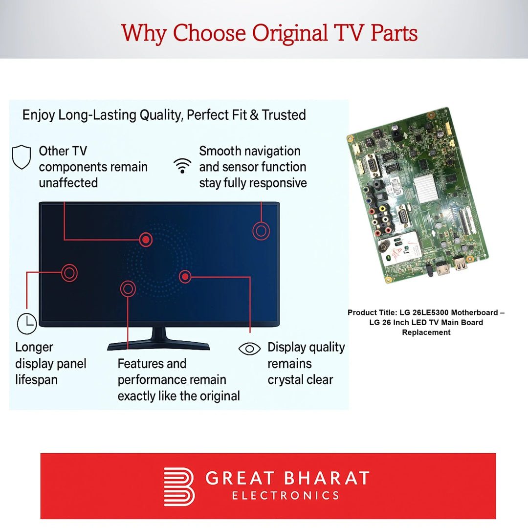 LG 26LE5300 Motherboard – LG 26 Inch LED TV Main Board Replacement - Great Bharat Electronics