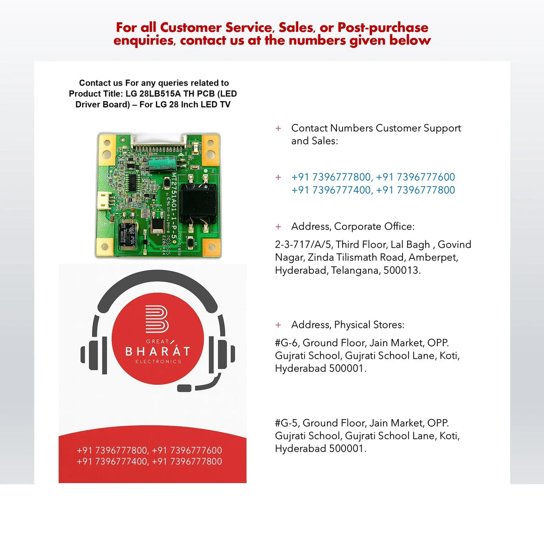 LG 28LB515A-TH PCB (LED Driver Board) – For LG 28 Inch LED TV - Great Bharat Electronics