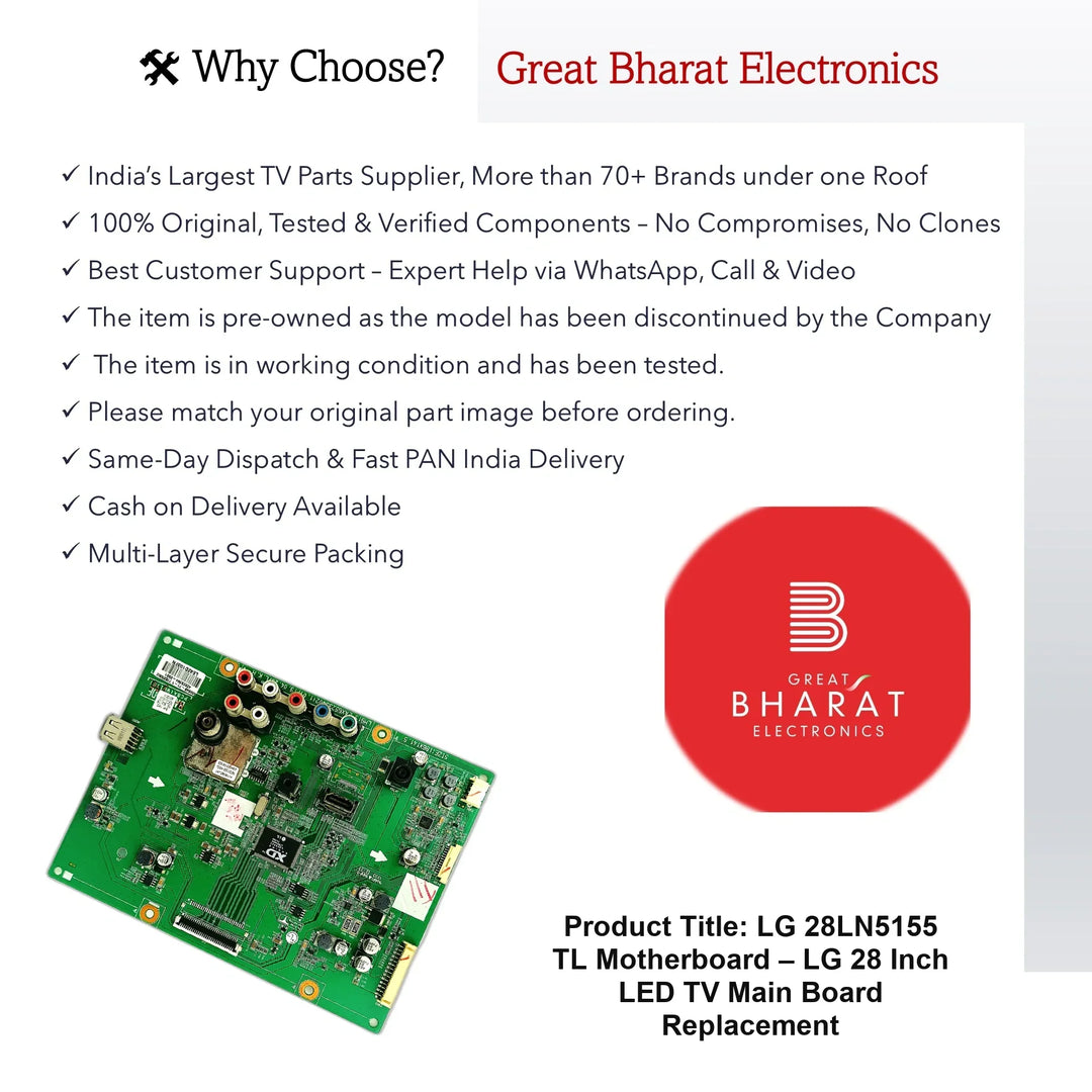 LG 28LN5155-TL Motherboard – LG 28 Inch LED TV Main Board Replacement - Great Bharat Electronics