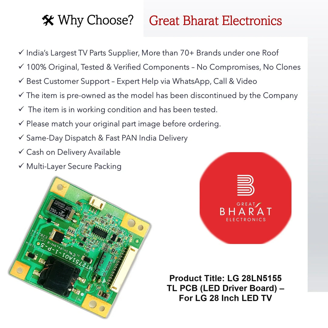 LG 28LN5155-TL PCB (LED Driver Board) – For LG 28 Inch LED TV - Great Bharat Electronics