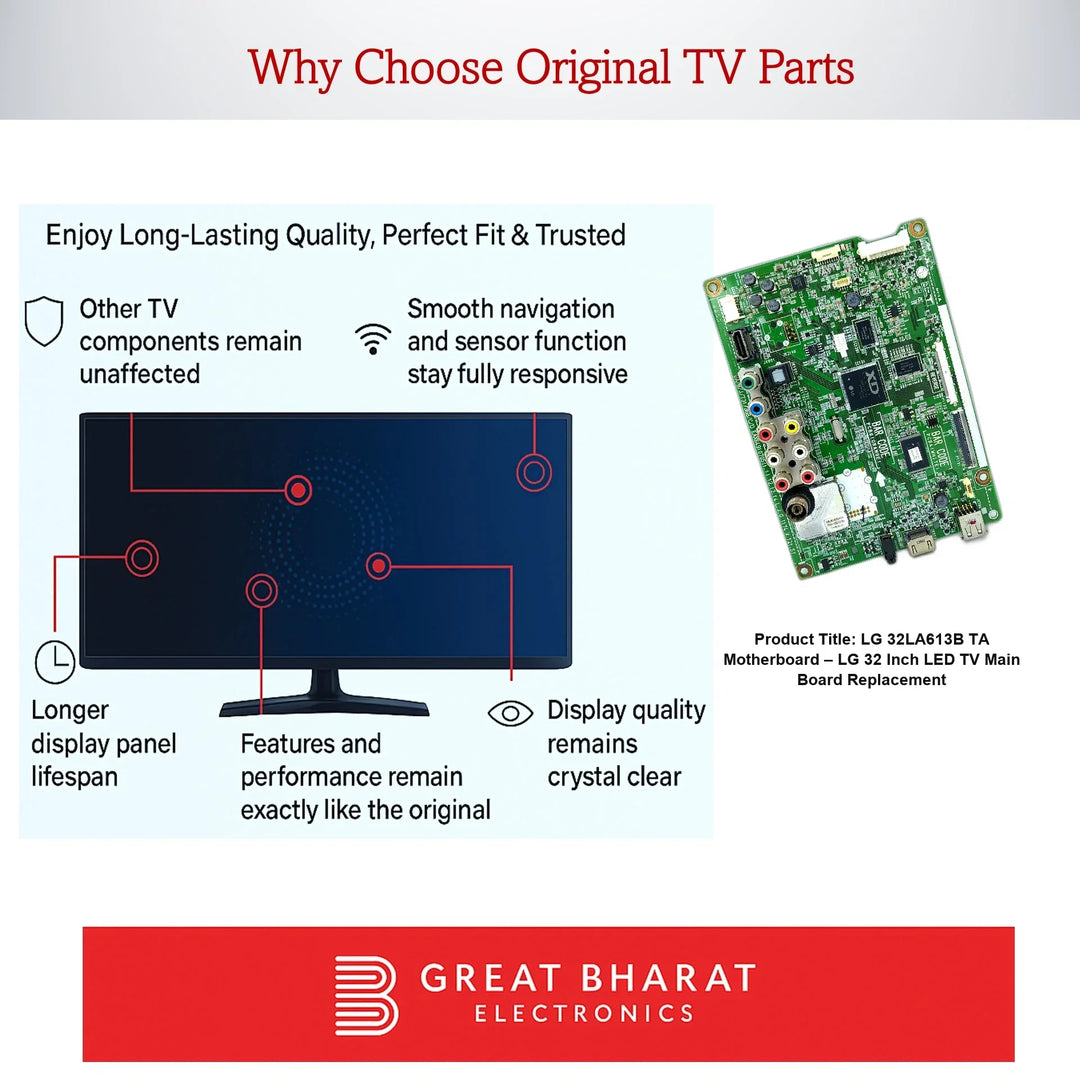 LG 32LA613B-TA Motherboard – LG 32 Inch LED TV Main Board Replacement - Great Bharat Electronics