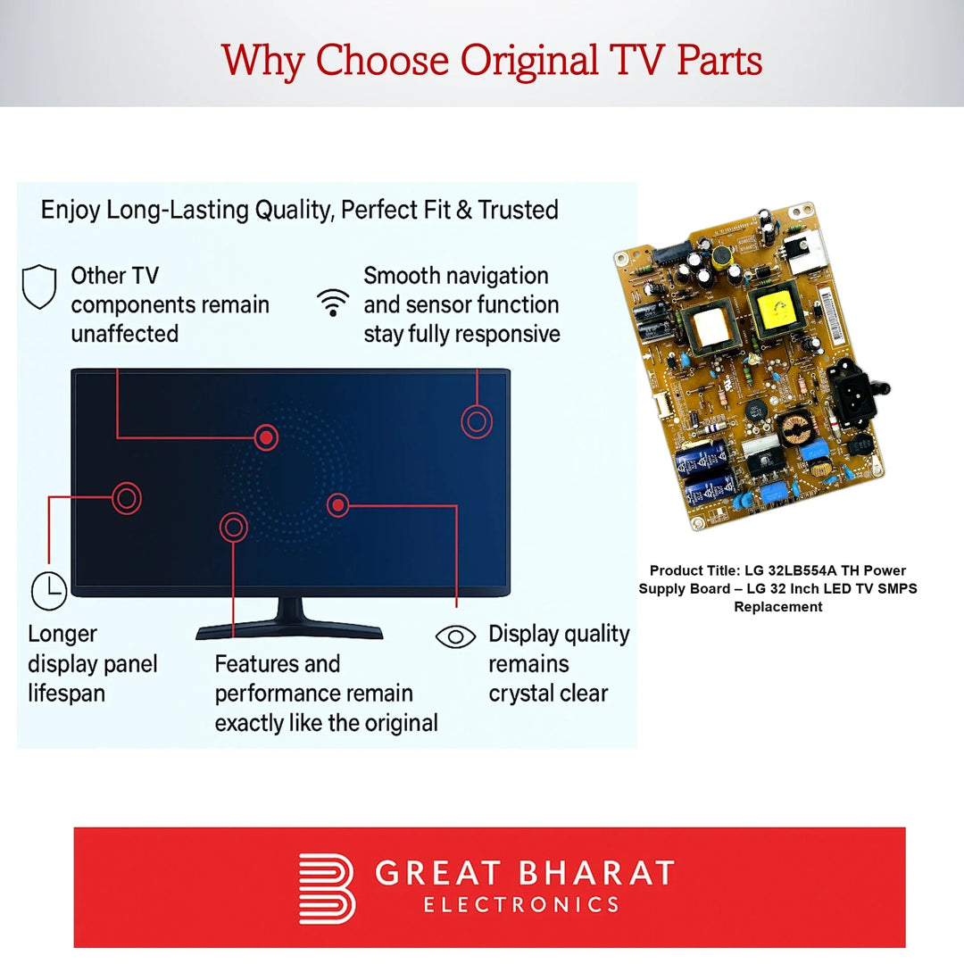 LG 32LB554A-TH Power Supply Board – LG 32 Inch LED TV SMPS Replacement - Great Bharat Electronics