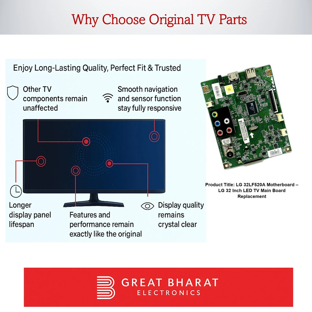 LG 32LF520A Motherboard – LG 32 Inch LED TV Main Board Replacement - Great Bharat Electronics
