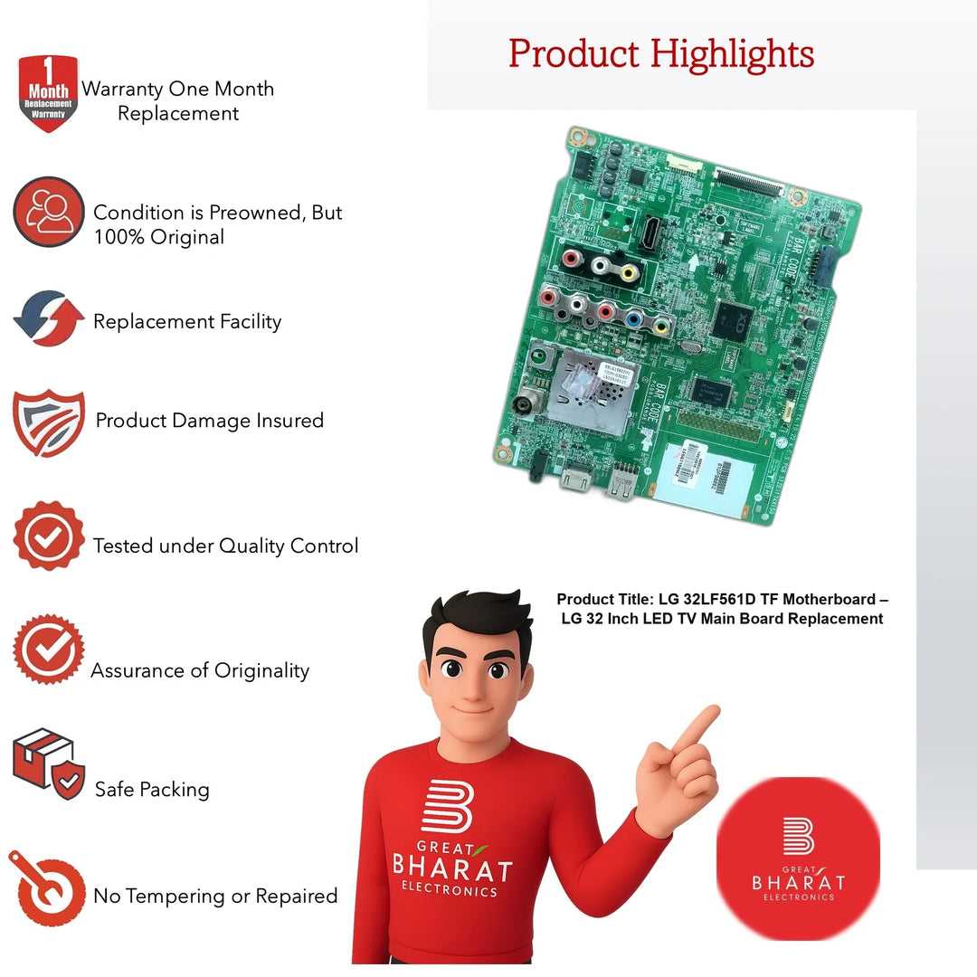 LG 32LF561D-TF Motherboard – LG 32 Inch LED TV Main Board Replacement - Great Bharat Electronics