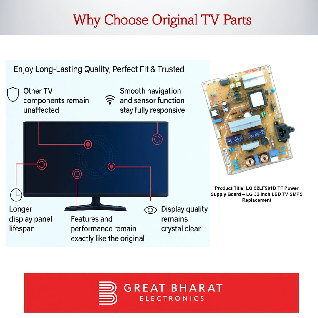 LG 32LF561D-TF Power Supply Board – LG 32 Inch LED TV SMPS Replacement - Great Bharat Electronics