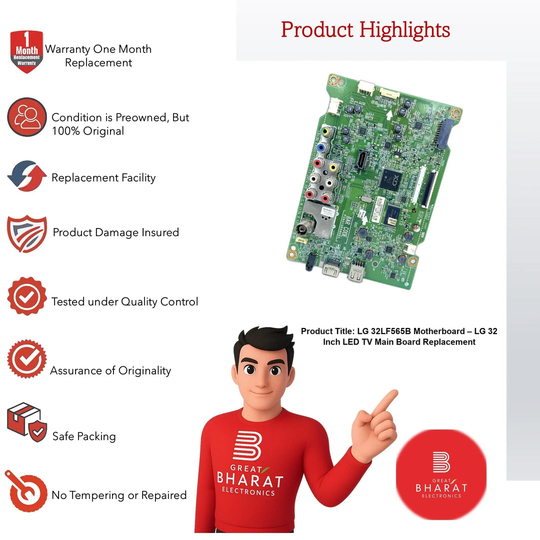 LG 32LF565B Motherboard – LG 32 Inch LED TV Main Board Replacement - Great Bharat Electronics